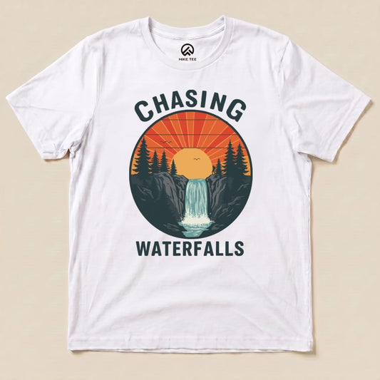 Hike Tee T-Shirt White / S Chasing Waterfalls Retro Shirt