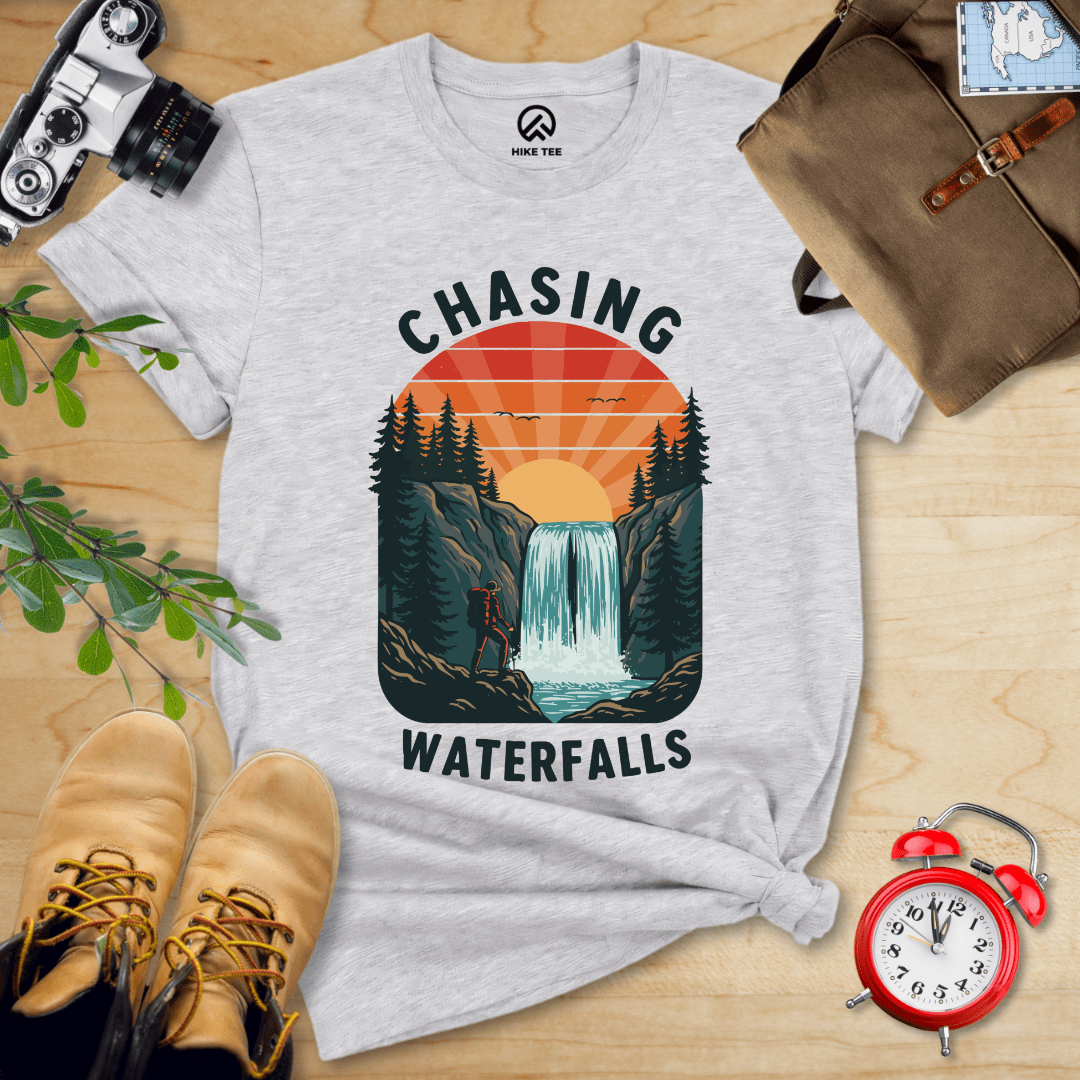 Hike Tee T-Shirt Athletic Heather / S Chasing Waterfalls Shirt