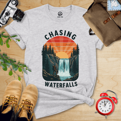 Hike Tee T-Shirt Athletic Heather / S Chasing Waterfalls Shirt