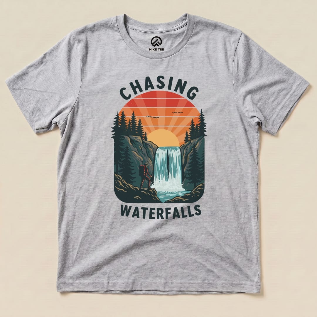 Hike Tee T-Shirt Athletic Heather / S Chasing Waterfalls Shirt