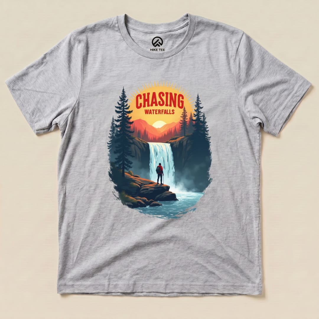 Hike Tee T-Shirt Athletic Heather / S Chasing Waterfalls Shirt