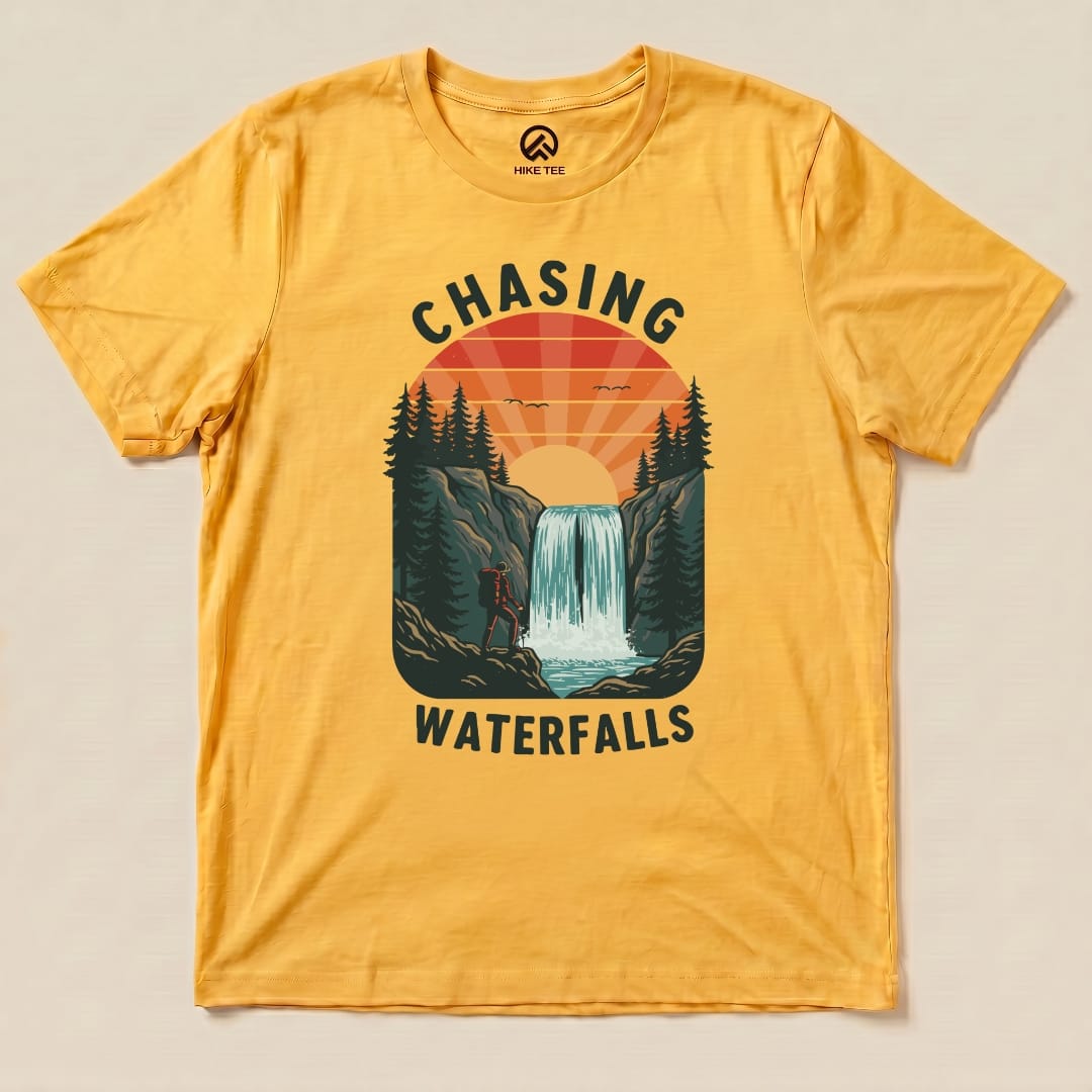 Hike Tee T-Shirt Gold / S Chasing Waterfalls Shirt