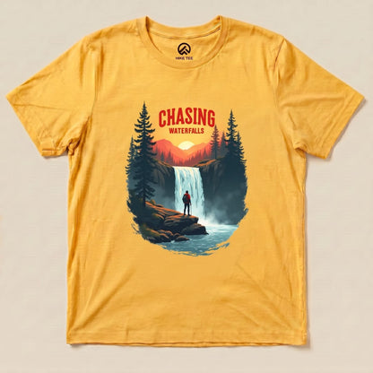 Hike Tee T-Shirt Gold / S Chasing Waterfalls Shirt