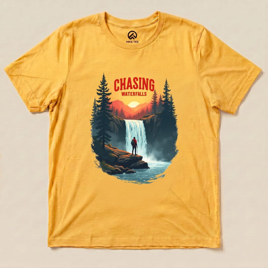 Hike Tee T-Shirt Gold / S Chasing Waterfalls Shirt