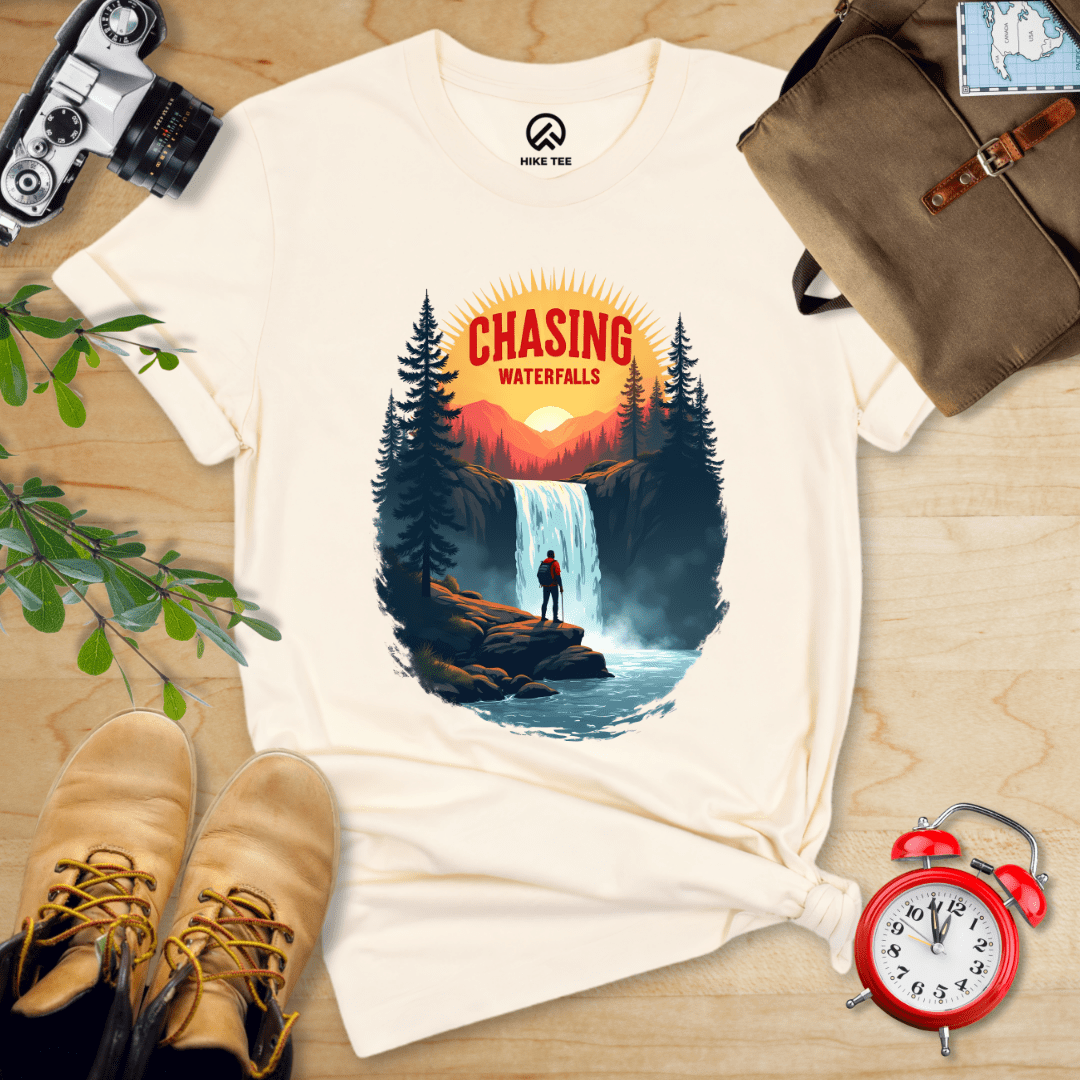 Hike Tee T-Shirt Natural / S Chasing Waterfalls Shirt