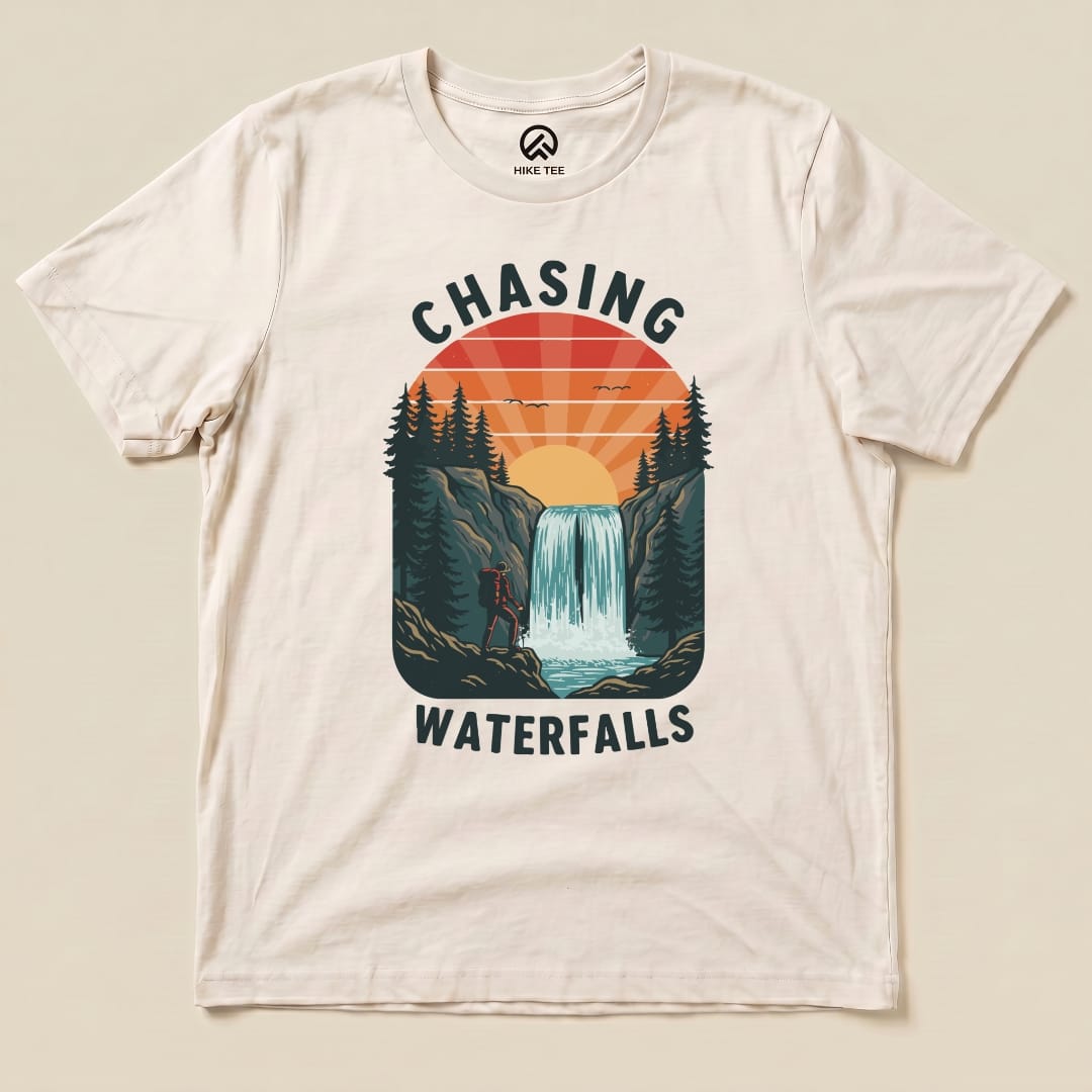 Hike Tee T-Shirt Natural / S Chasing Waterfalls Shirt
