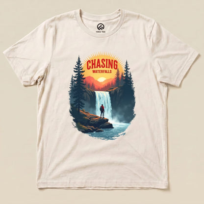 Hike Tee T-Shirt Natural / S Chasing Waterfalls Shirt