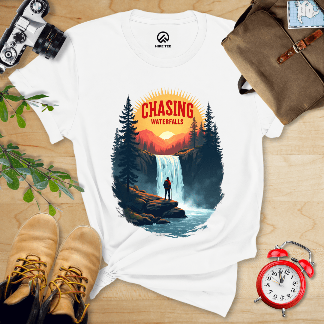 Hike Tee T-Shirt White / S Chasing Waterfalls Shirt