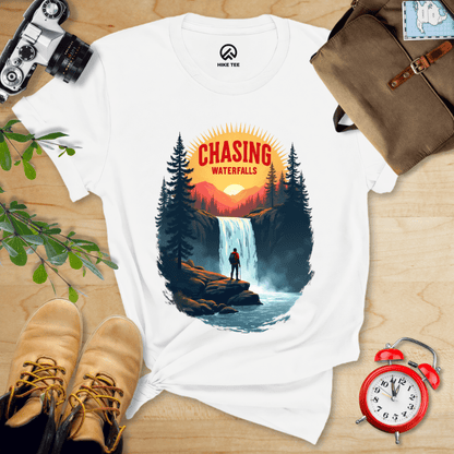 Hike Tee T-Shirt White / S Chasing Waterfalls Shirt