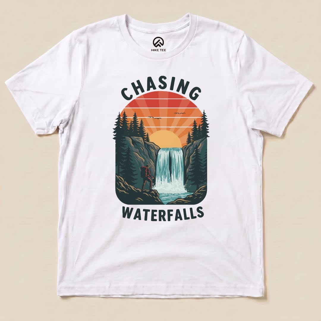 Hike Tee T-Shirt White / S Chasing Waterfalls Shirt