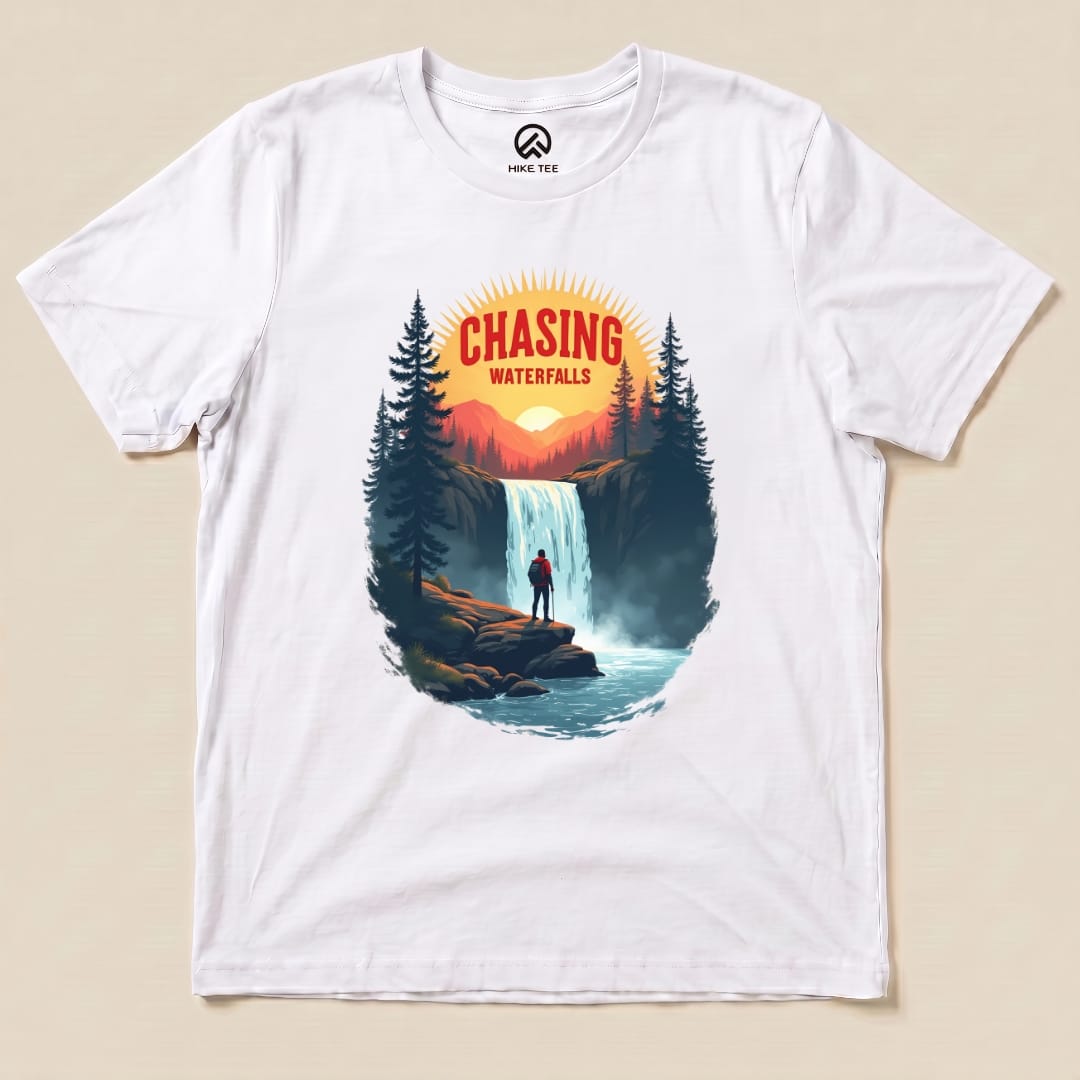 Hike Tee T-Shirt White / S Chasing Waterfalls Shirt