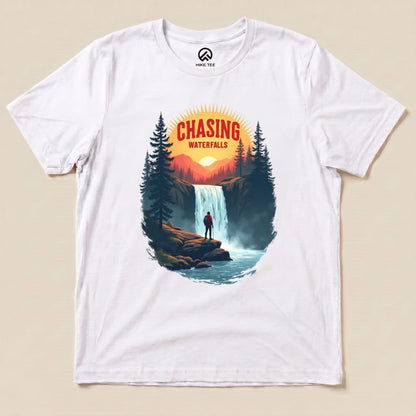 Hike Tee T-Shirt White / S Chasing Waterfalls Shirt