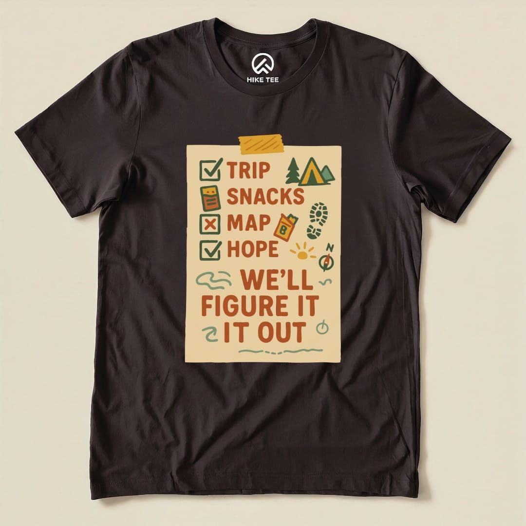 Hike Tee T-Shirt Brown / S Checklist Shirt