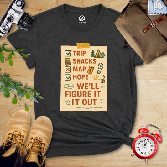 Hike Tee T-Shirt Dark Grey Heather / S Checklist Shirt