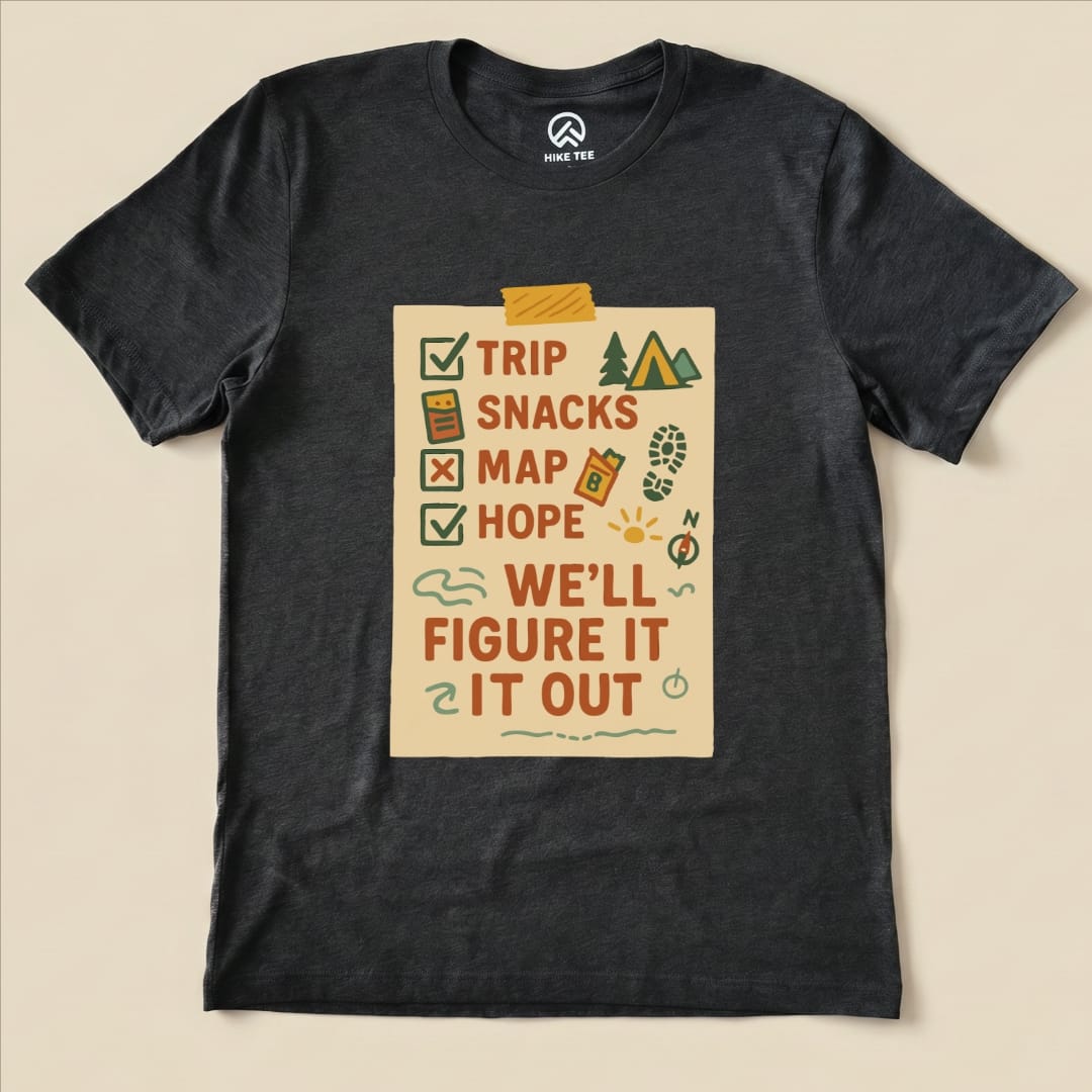 Hike Tee T-Shirt Dark Grey Heather / S Checklist Shirt