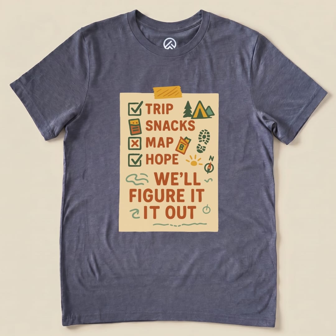 Hike Tee T-Shirt Heather Navy / S Checklist Shirt