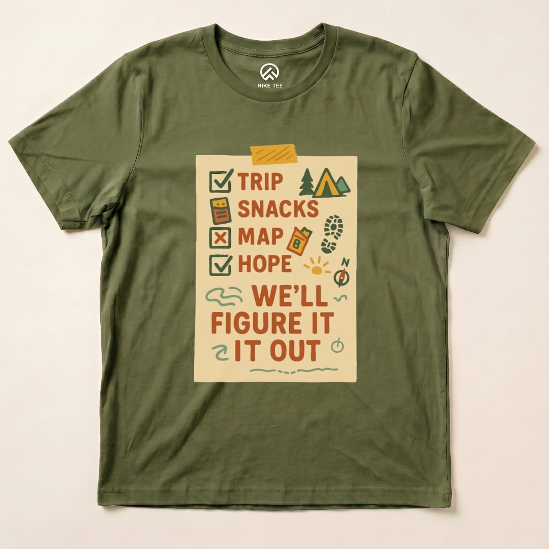 Hike Tee T-Shirt Military Green / S Checklist Shirt