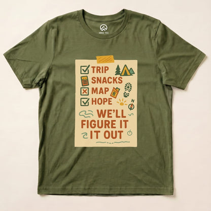 Hike Tee T-Shirt Military Green / S Checklist Shirt