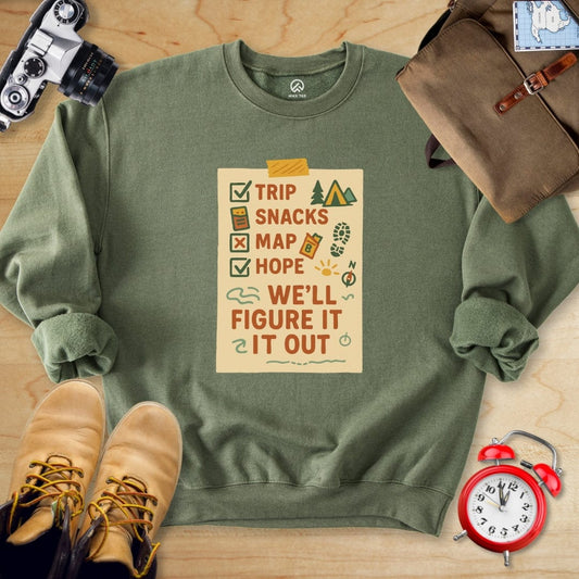 Hike Tee Sweatshirt Military Green / S Checklist Sweatshirt