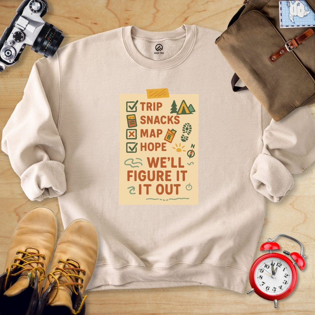Hike Tee Sweatshirt Sand / S Checklist Sweatshirt