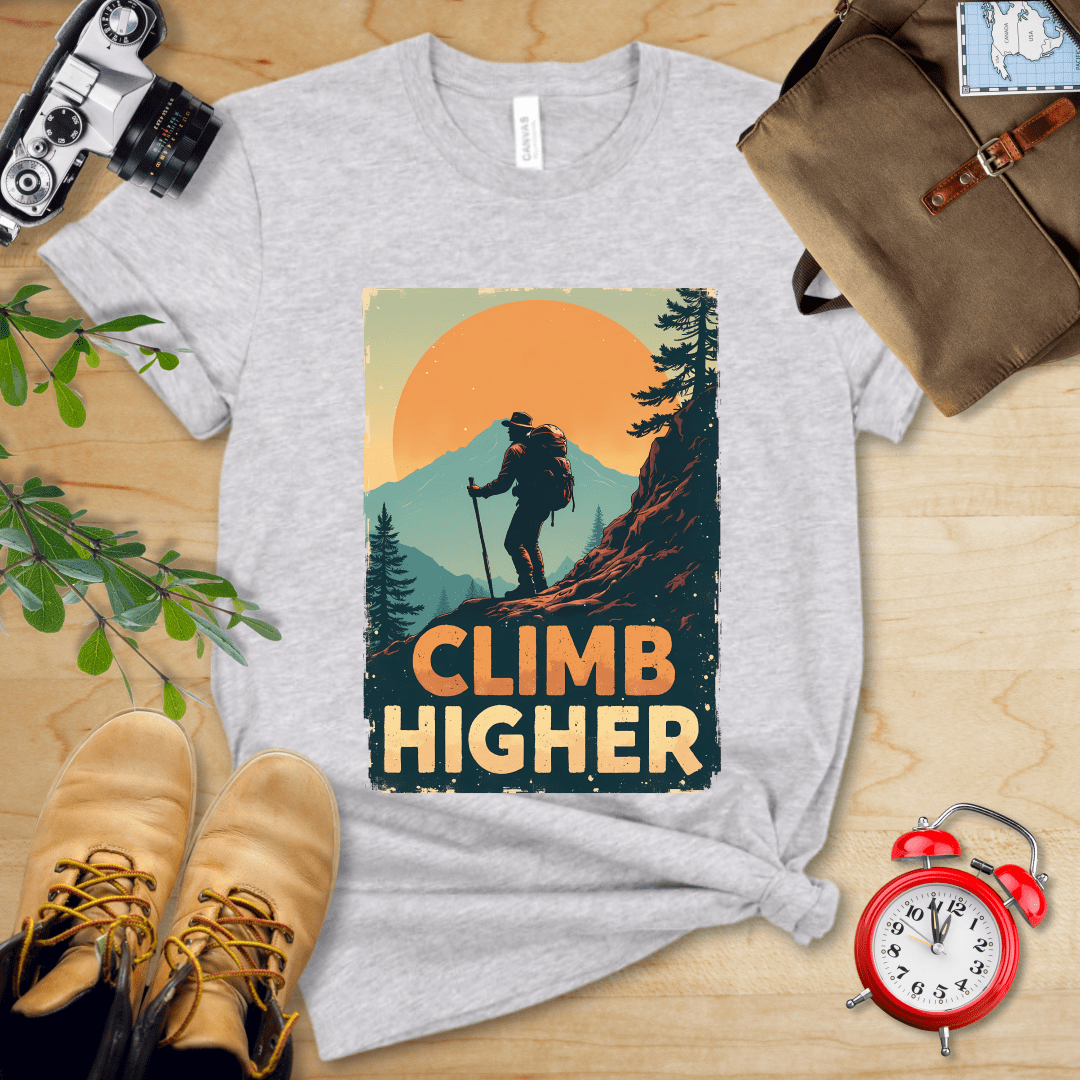 Printify T-Shirt Athletic Heather / S Climb Higher Shirt