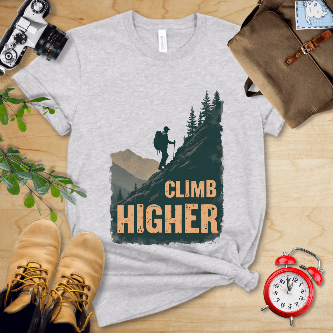 Printify T-Shirt Athletic Heather / S Climb Higher Shirt