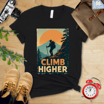 Printify T-Shirt Black / S Climb Higher Shirt