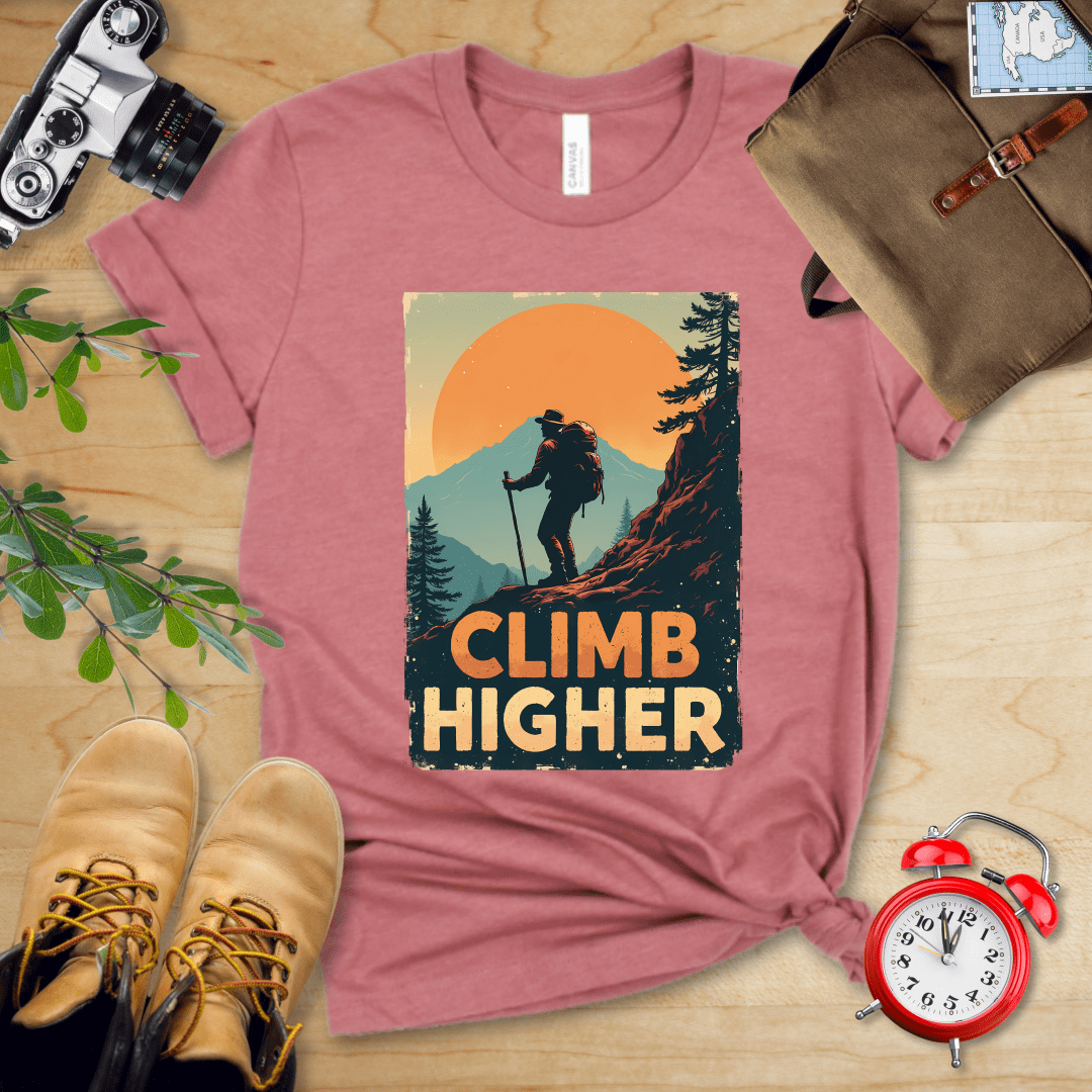 Printify T-Shirt Heather Mauve / S Climb Higher Shirt