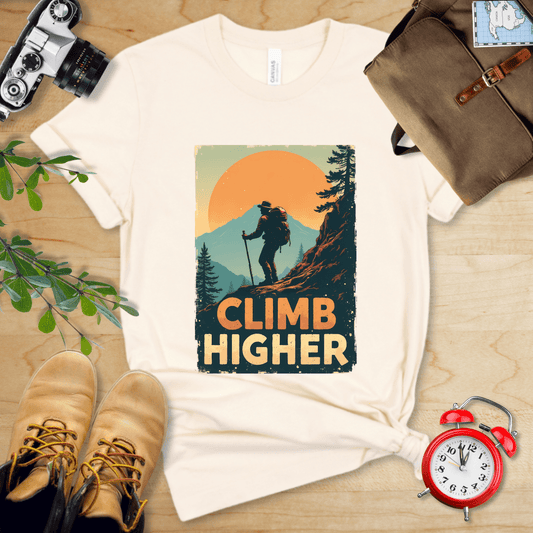 Printify T-Shirt Natural / S Climb Higher Shirt