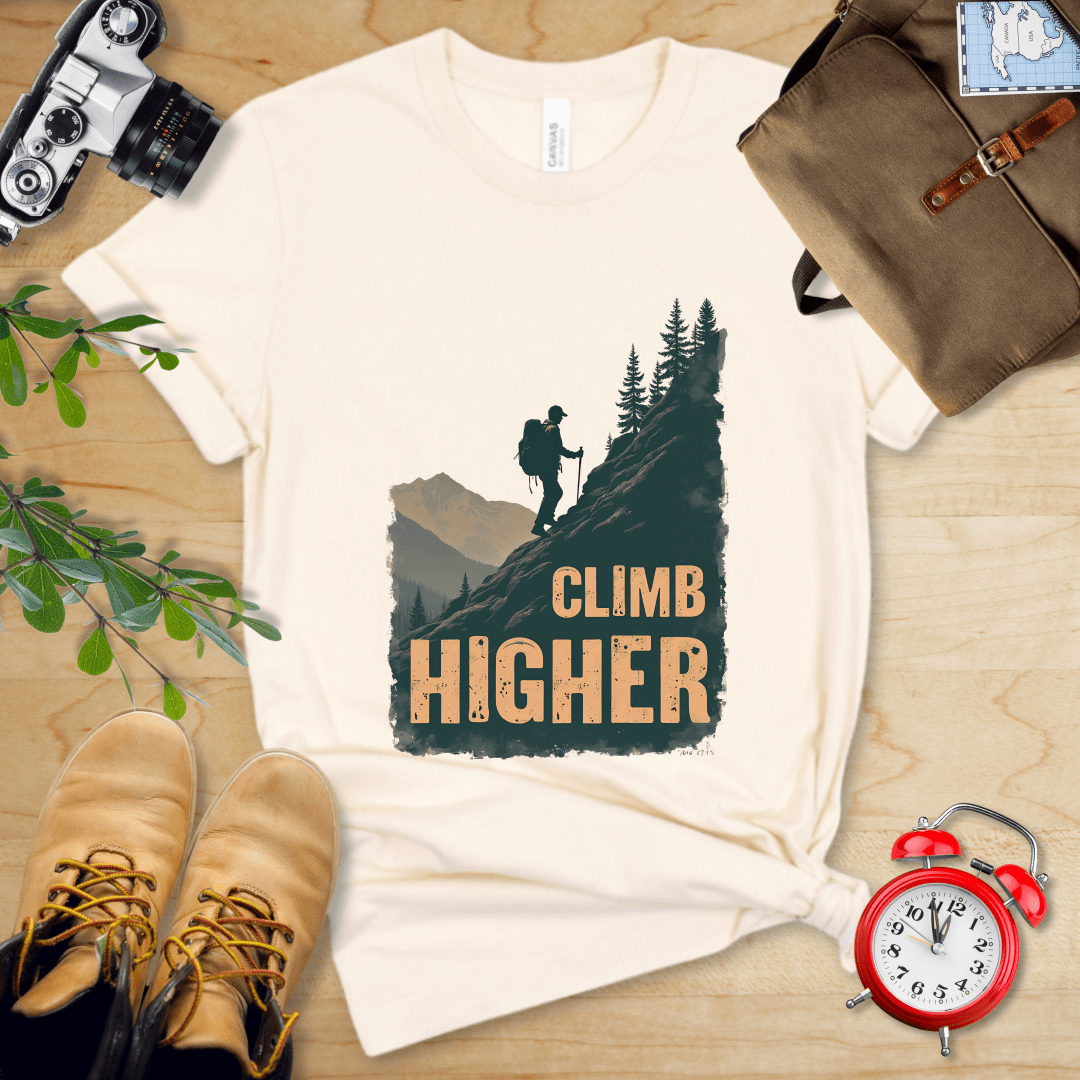 Printify T-Shirt Natural / S Climb Higher Shirt