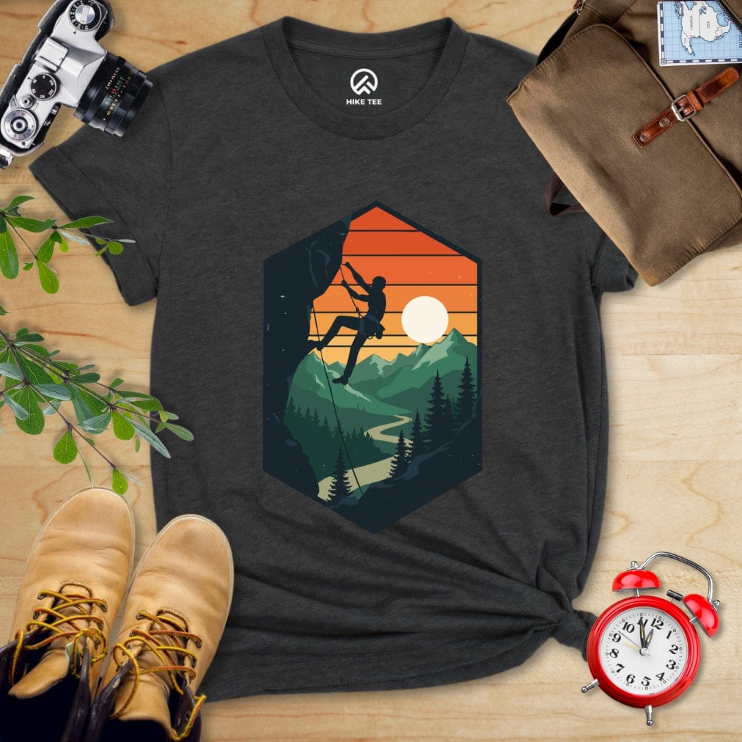 Hike Tee T-Shirt Dark Grey Heather / S Climbing Retro Shirt
