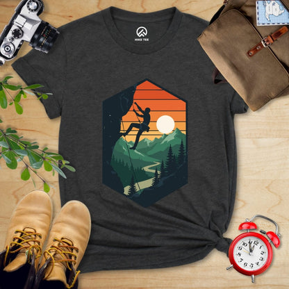Hike Tee T-Shirt Dark Grey Heather / S Climbing Retro Shirt