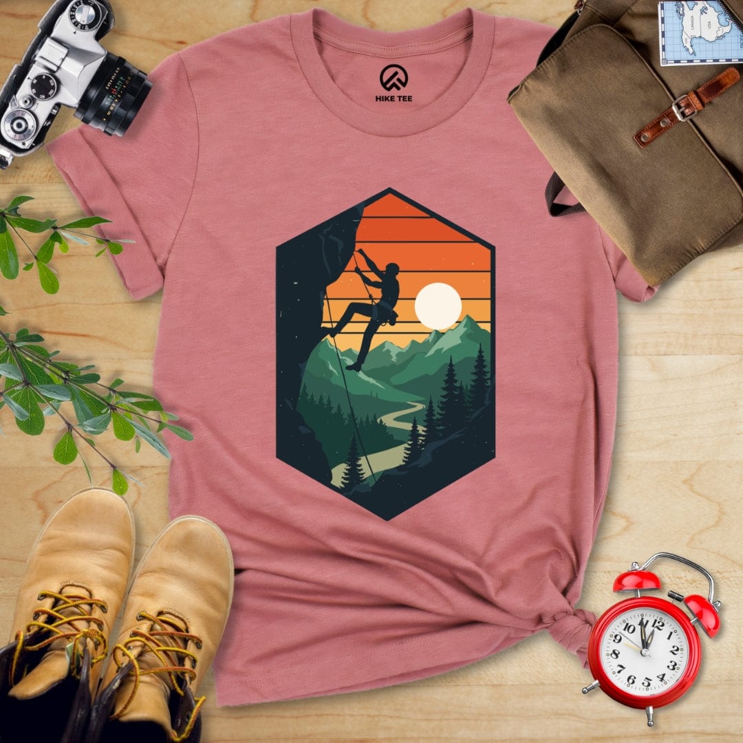 Hike Tee T-Shirt Heather Mauve / S Climbing Retro Shirt