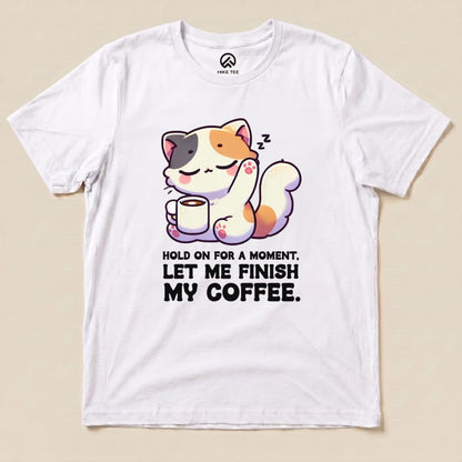 Coffee First Cat Shirt Hike Tee T-Shirt White / S