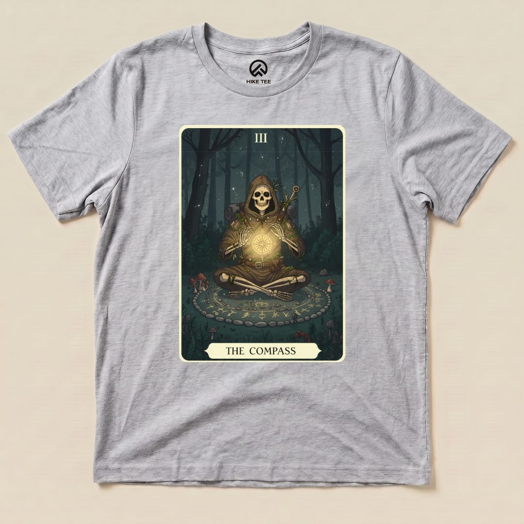 Compass Card Shirt Hike Tee T-Shirt Athletic Heather / S