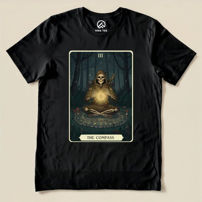 Compass Card Shirt Hike Tee T-Shirt Black / S