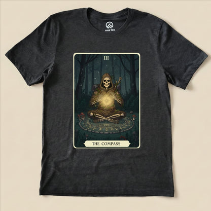 Compass Card Shirt Hike Tee T-Shirt Dark Grey Heather / S
