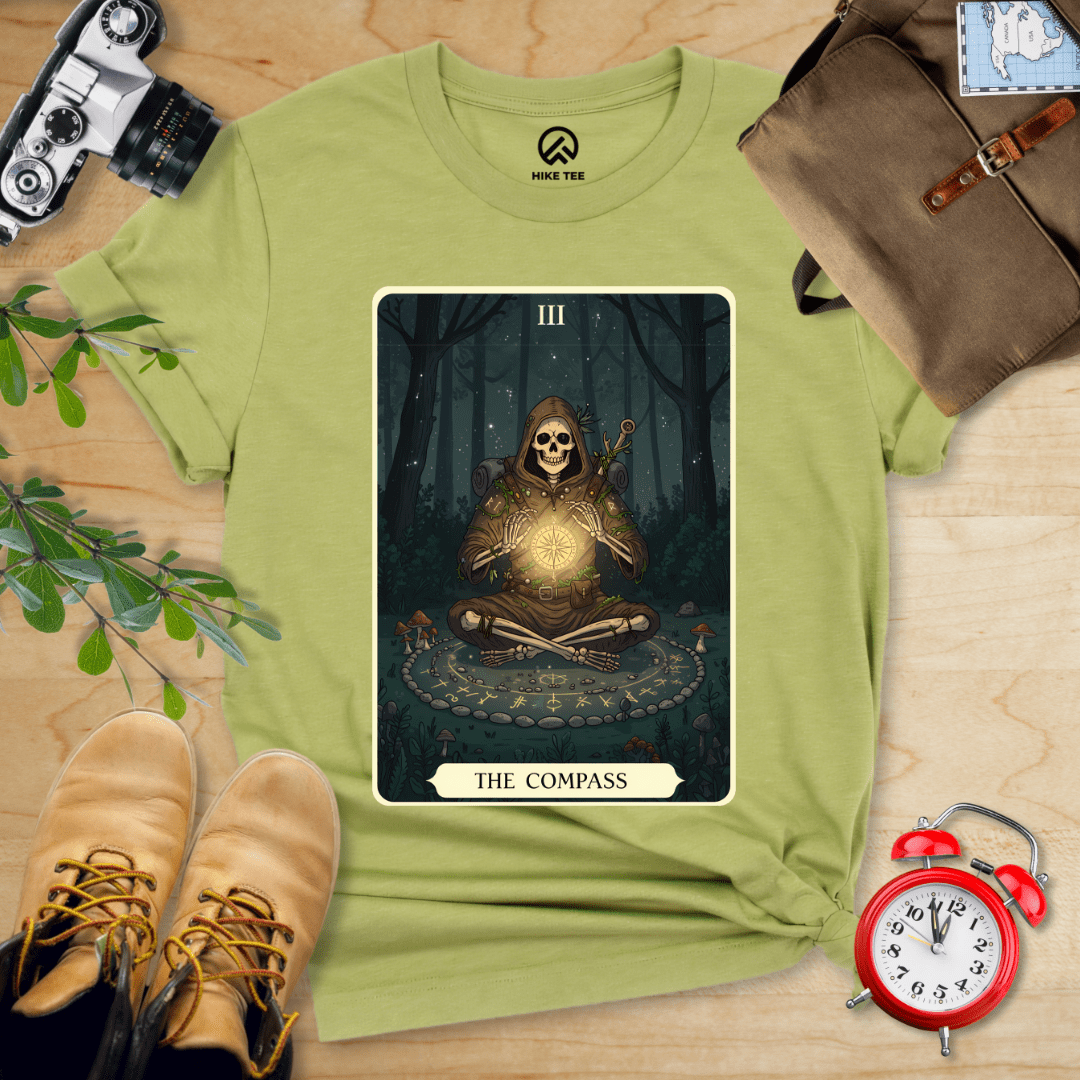 Hike Tee T-Shirt Heather Green / S Compass Card Shirt