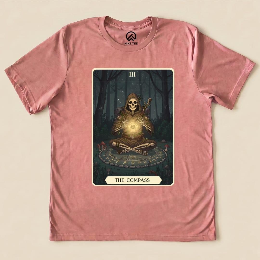 Compass Card Shirt Hike Tee T-Shirt Heather Mauve / S