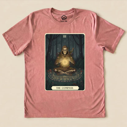 Compass Card Shirt Hike Tee T-Shirt Heather Mauve / S