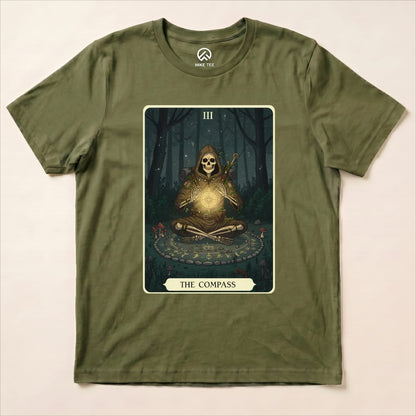 Compass Card Shirt Hike Tee T-Shirt Military Green / S