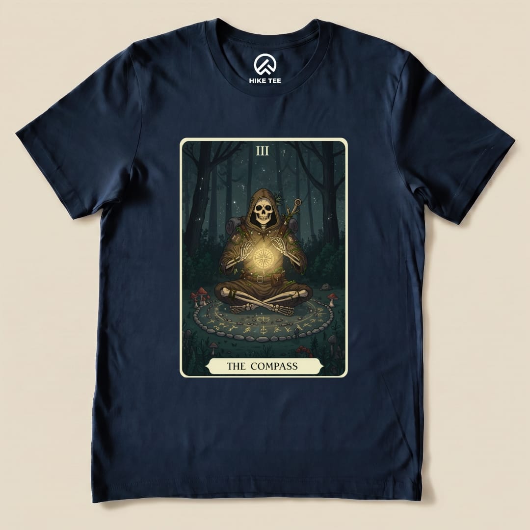 Compass Card Shirt Hike Tee T-Shirt Navy / S
