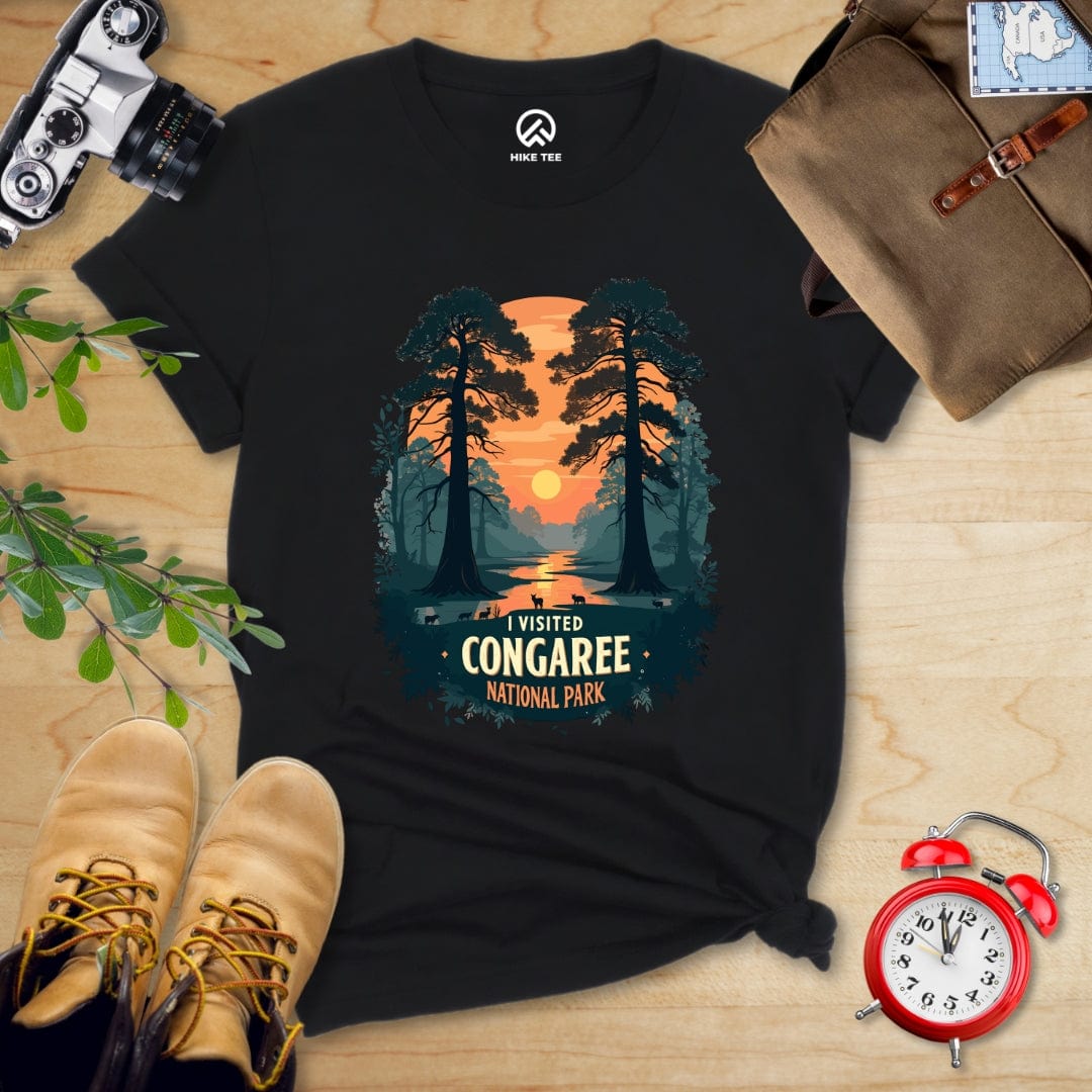 Hike Tee T-Shirt Black / S Congaree National Park Shirt