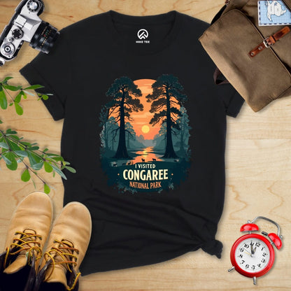 Hike Tee T-Shirt Black / S Congaree National Park Shirt