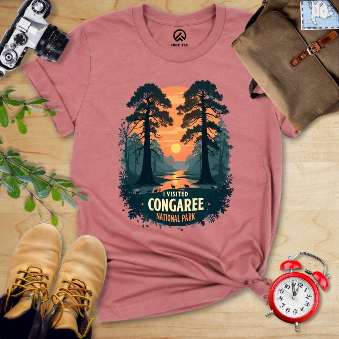 Hike Tee T-Shirt Heather Mauve / S Congaree National Park Shirt