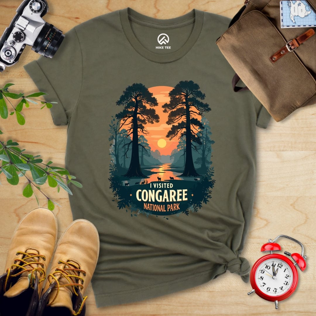 Hike Tee T-Shirt Military Green / S Congaree National Park Shirt