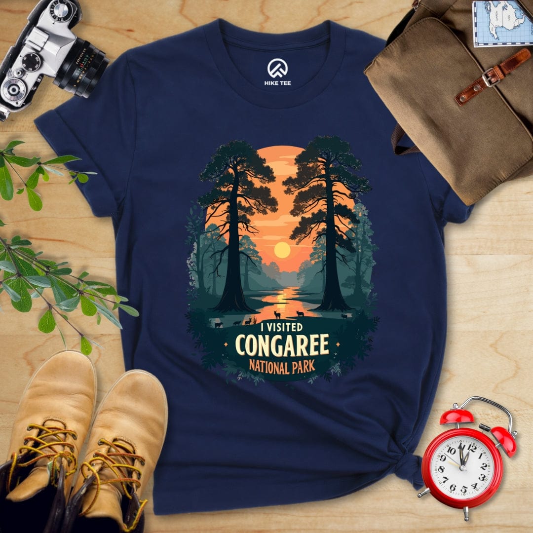 Hike Tee T-Shirt Navy / S Congaree National Park Shirt