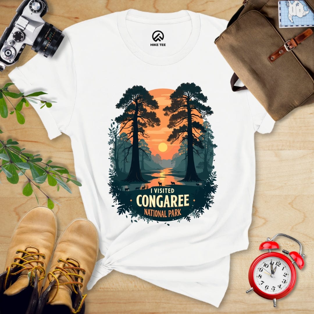 Hike Tee T-Shirt White / S Congaree National Park Shirt