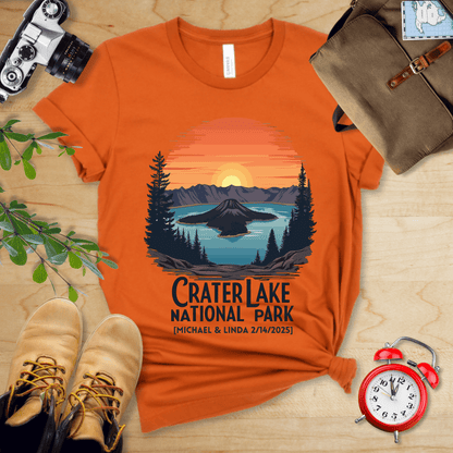 AnywherePOD T-Shirt Autumn / S Crater Lake National Park Shirt + Personalization