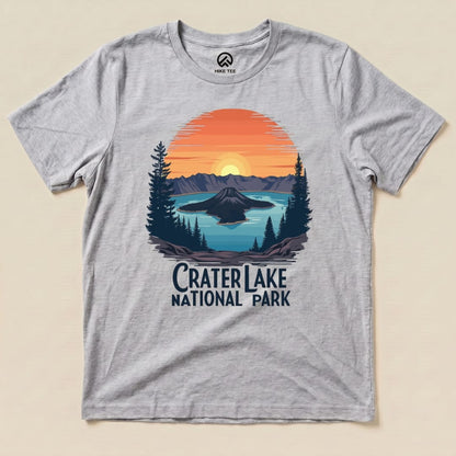 Hike Tee T-Shirt Athletic Heather / S Crater Lake National Park Shirt